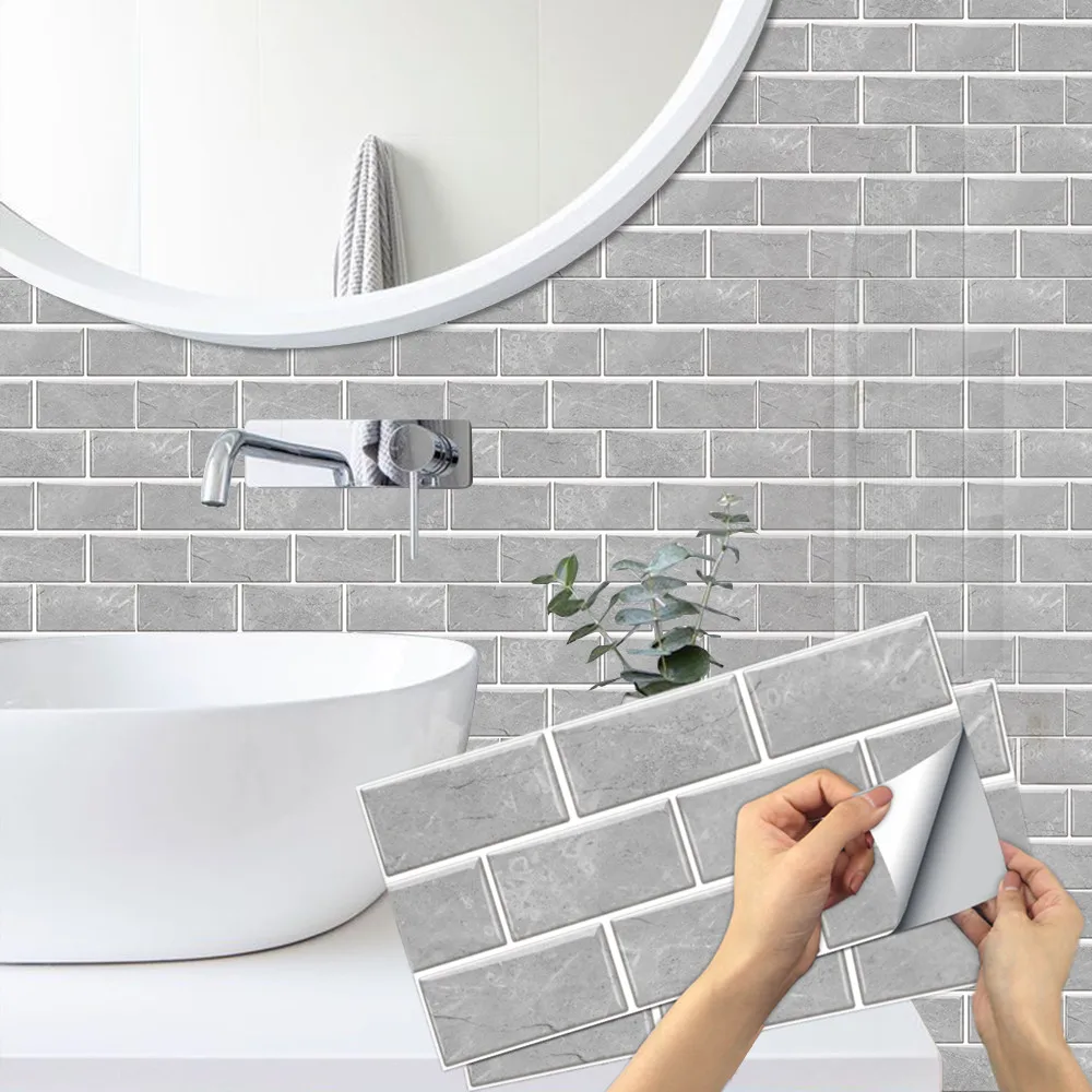 Rectangular Grey 3D Wall Sticker Brick PVC Self Adhesive Brick Waterproof Oil Proof Wall Tiles for Bathroom and Kitchen Decor
Rectangular Grey 3D Wall Sticker Brick PVC Self Adhesive Brick Waterproof Oil Proof Wall Tiles for Bathroom and Kitchen Decor