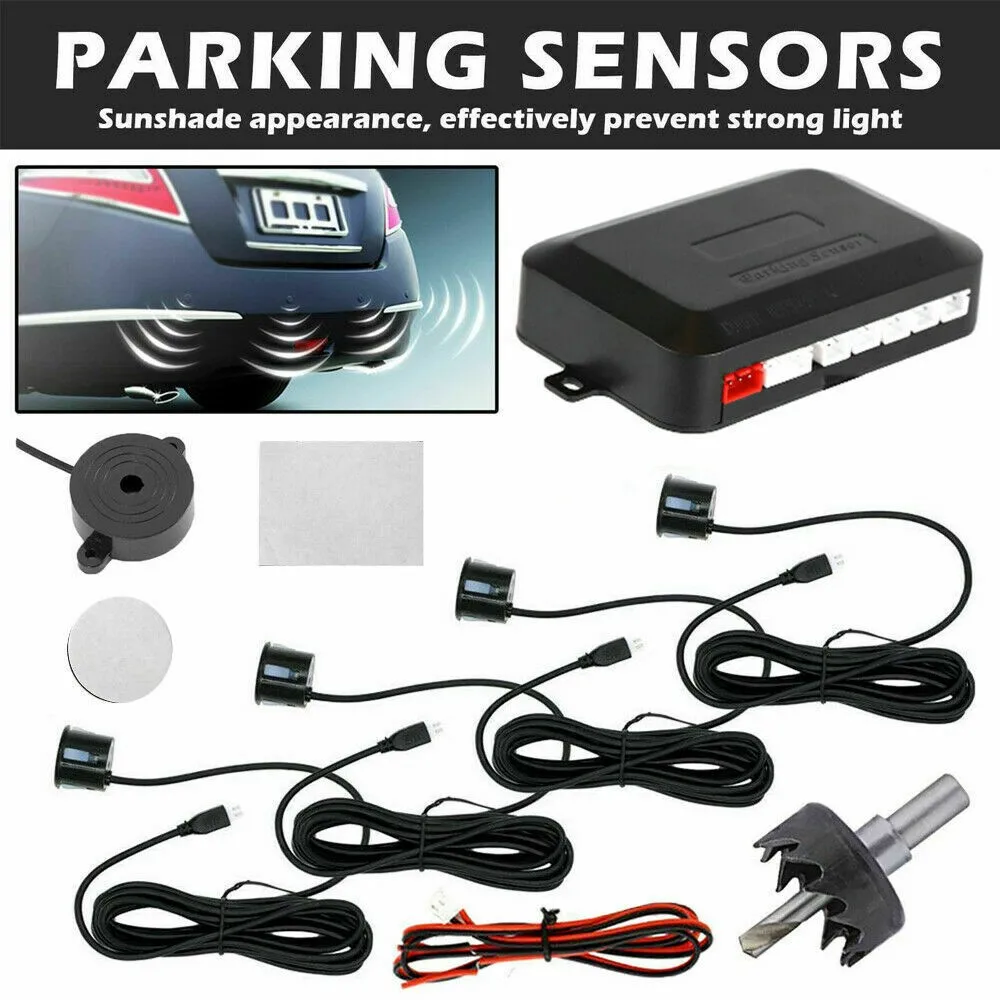 1Set Car Parking Sensors Buzzer Alarm 4Parking Sensors 1LED Display Kit Reverse Backup Sound Alert Indicator Probe System
1Set Car Parking Sensors Buzzer Alarm 4Parking Sensors 1LED Display Kit Reverse Backup Sound Alert Indicator Probe System