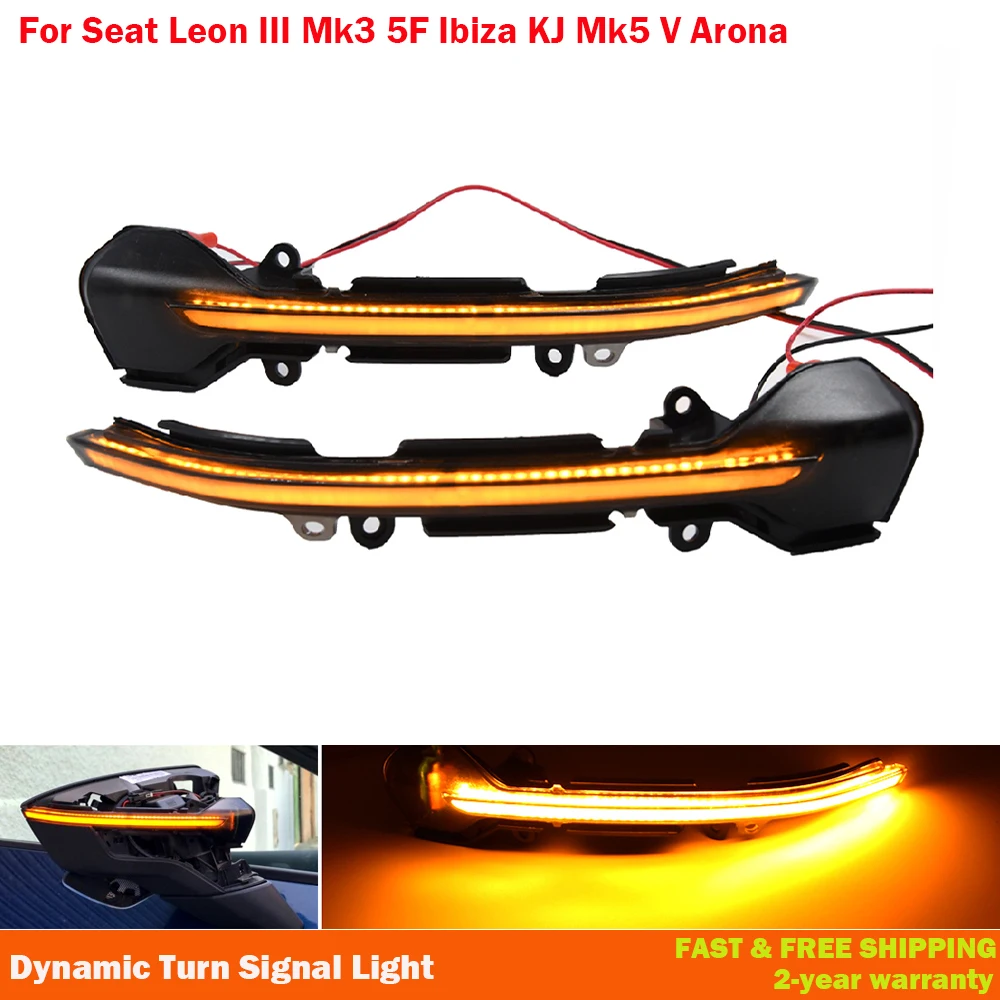 For Seat Leon III MK3 5F ST FR Cupra Ibiza MK5 V KJ1 Arona KJ7 Dynamic Blinker Side Mirror indicator LED Turn Signal Light
For Seat Leon III MK3 5F ST FR Cupra Ibiza MK5 V KJ1 Arona KJ7 Dynamic Blinker Side Mirror indicator LED Turn Signal Light