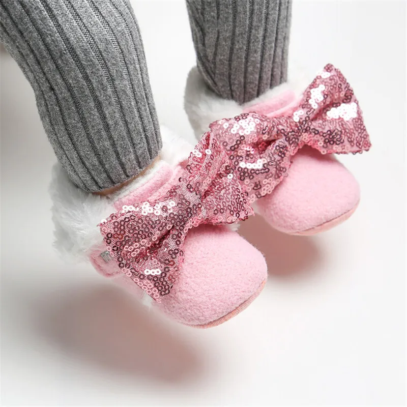 Baby Girl Snow Boots Winter Warm Booties Infant Toddler Newborn Baby Girl Princess Sequins Bowknot Snow Crib Shoes Size 0-18M
Baby Girl Snow Boots Winter Warm Booties Infant Toddler Newborn Baby Girl Princess Sequins Bowknot Snow Crib Shoes Size 0-18M