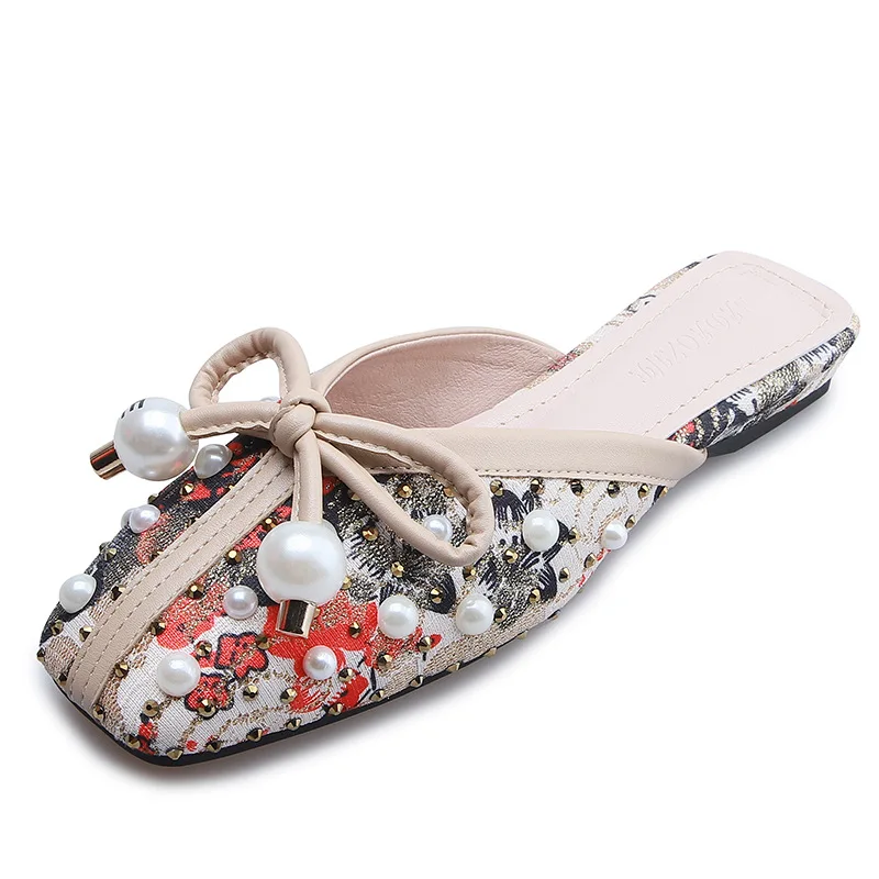 Summer Fashion Butterfly Knot Square Toe Women's Slides Female Slip On Slippers for Ladies
Summer Fashion Butterfly Knot Square Toe Women's Slides Female Slip On Slippers for Ladies