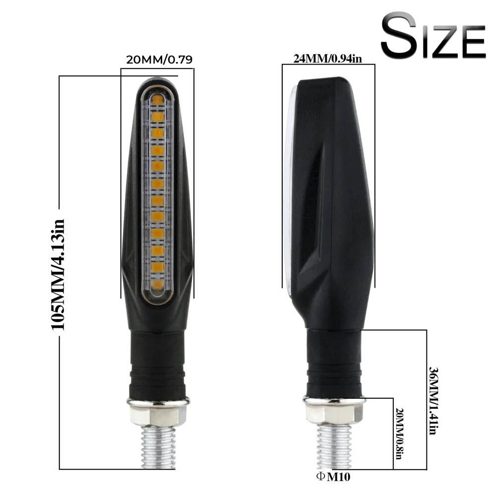 1Pair Motorcycle 12 LED Turn Signals Blinker Tail Flowing Light Water Motor Flashing Steering Lights Stop Indicator Signal IP68
1Pair Motorcycle 12 LED Turn Signals Blinker Tail Flowing Light Water Motor Flashing Steering Lights Stop Indicator Signal IP68