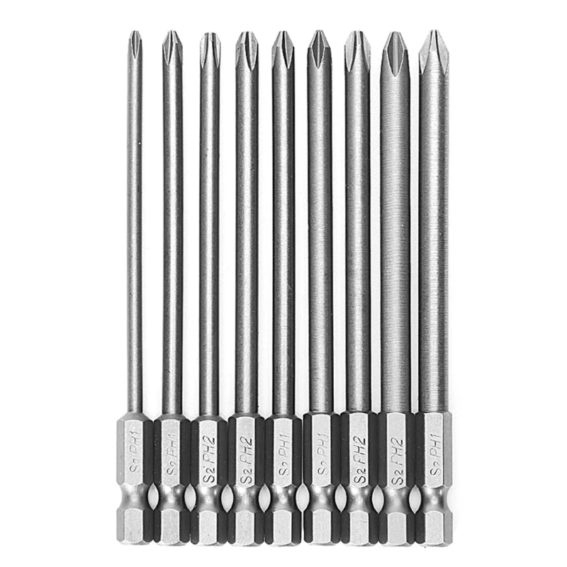 2021 New 9 Pcs 1/4'' 100mm S2 Magnetic Hex Cross Head PH1 PH2 Electric Screwdriver Bit
2021 New 9 Pcs 1/4'' 100mm S2 Magnetic Hex Cross Head PH1 PH2 Electric Screwdriver Bit