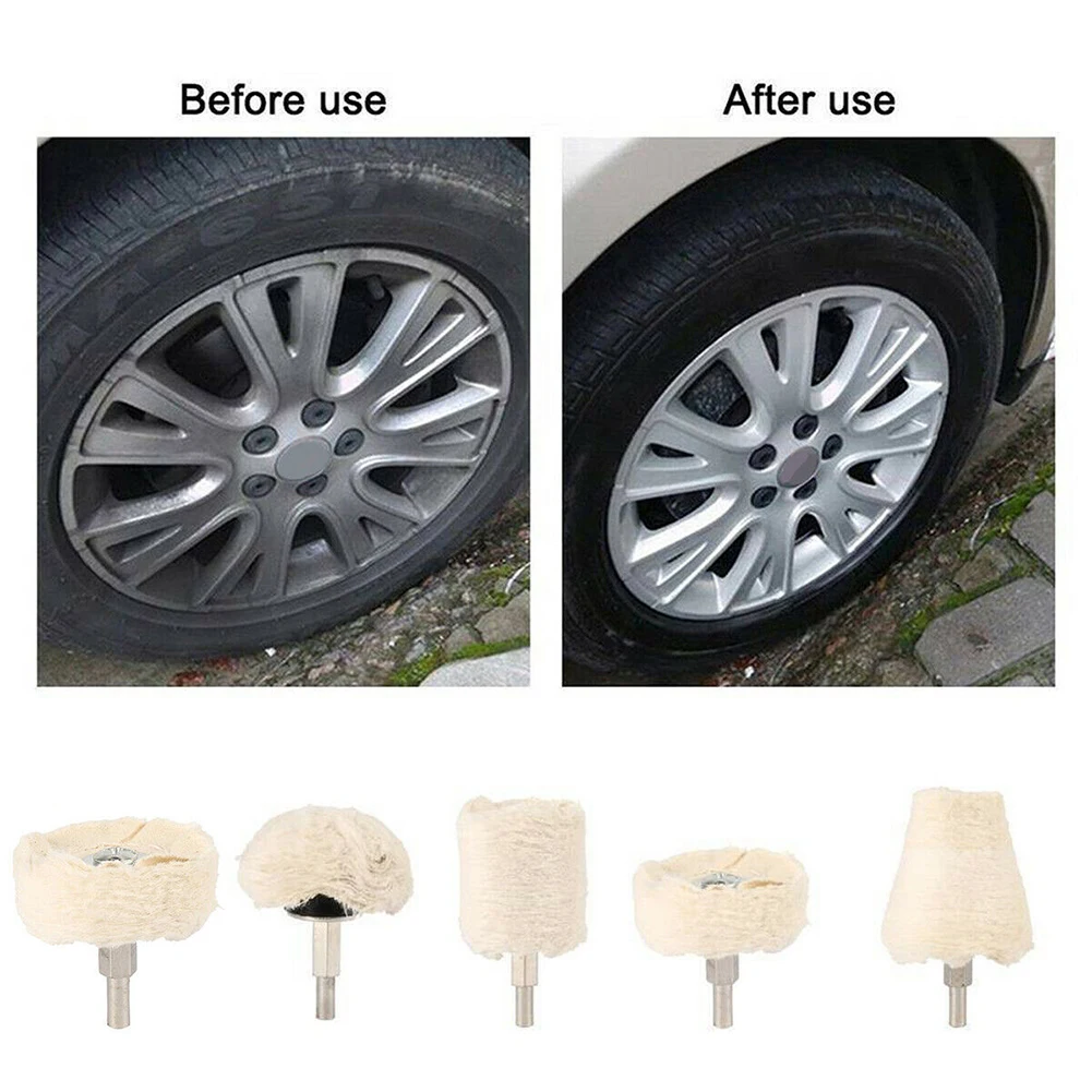 5Pcs Polishing wheels Wood Buffing Plastic Pad Ceramic Mop Accessories