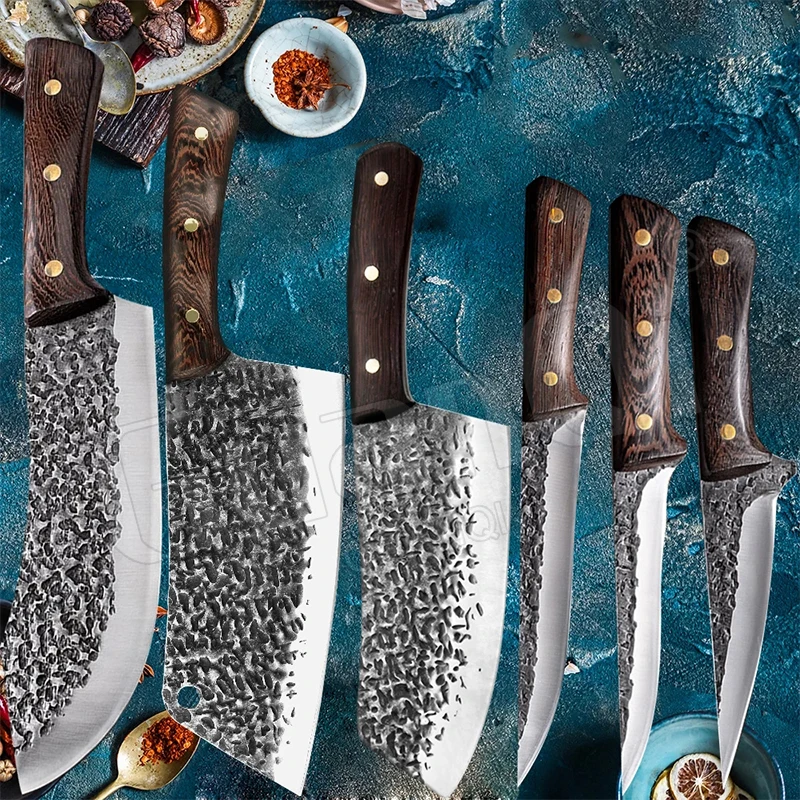 Wood Handle Kitchen Knifes Chopping Utility Cleaver Knife Forged Steel Boning Knife for Fishing Meat Cleaver Butcher Knife
Wood Handle Kitchen Knifes Chopping Utility Cleaver Knife Forged Steel Boning Knife for Fishing Meat Cleaver Butcher Knife