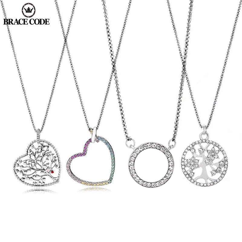 Authentic Silver Plated Brand Necklaces Romantic Clear Round Shape CZ Brand Pendant Necklaces for Women Party Jewelry Metal 45cm
Authentic Silver Plated Brand Necklaces Romantic Clear Round Shape CZ Brand Pendant Necklaces for Women Party Jewelry Metal 45cm