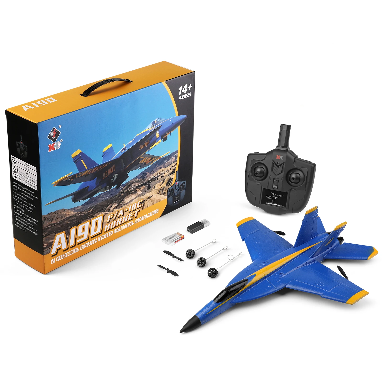 WLtoys XK A190 F 18 RC самолет F/A 18C hornet 2 канала 4 ГГц радио Управление 6 оси Дрон