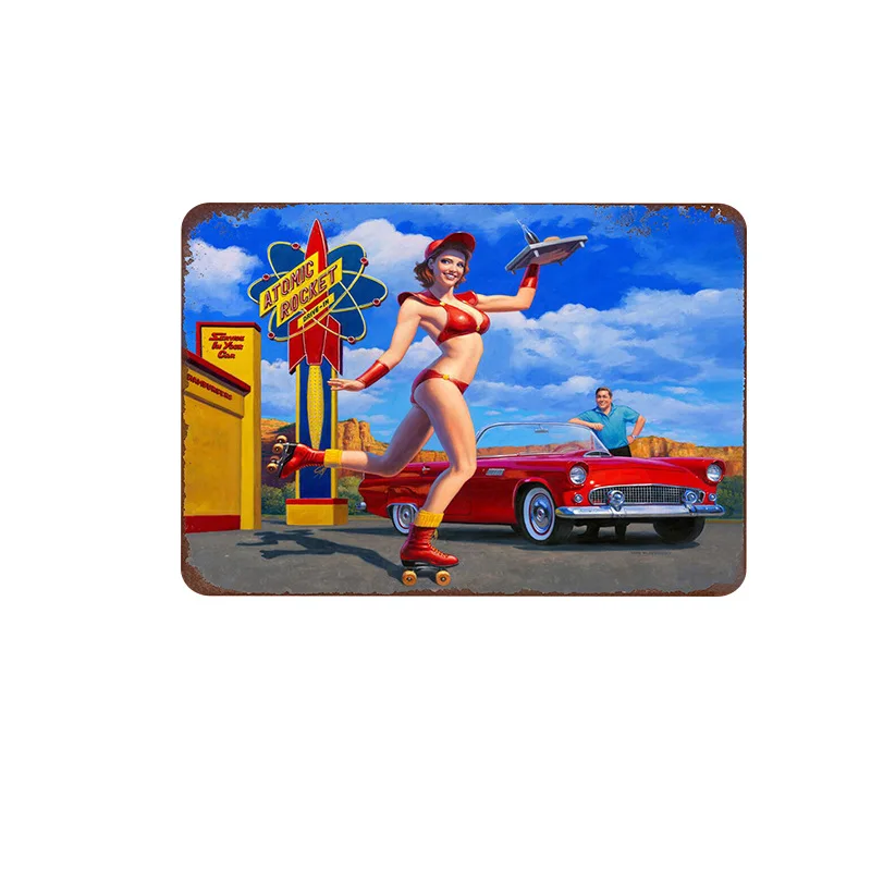 Motorcycle Sexy Lady Art Metal Plate Painting Europe America Beauties Tin Sign Pub Club Garage Wall Decoration Retro Iron Plaque
Motorcycle Sexy Lady Art Metal Plate Painting Europe America Beauties Tin Sign Pub Club Garage Wall Decoration Retro Iron Plaque