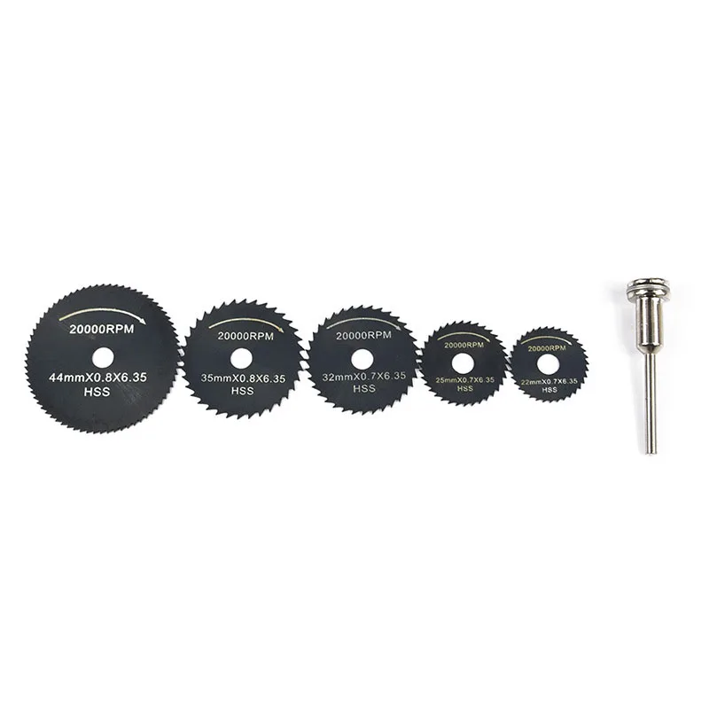 5pcs Saw Blades With 1Extension Rod 6pcs Mini Rotary Drill Cutting Tools For Metal Wood HSS Circular Saw Cutter Black
5pcs Saw Blades With 1Extension Rod 6pcs Mini Rotary Drill Cutting Tools For Metal Wood HSS Circular Saw Cutter Black