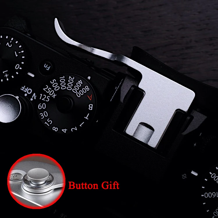 Фото Серебристый держатель для большого пальца чехол горячего башмака Fujifilm XT3 FUJI X T3 Pro
