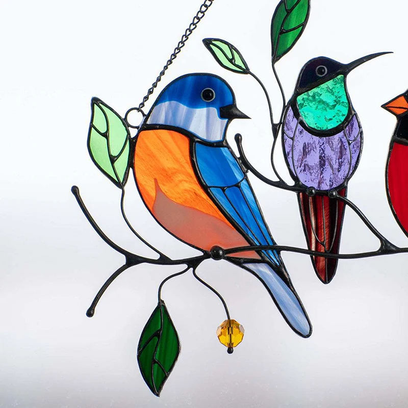 Spring Bird Painted Hanging Bird Window Decoction Pendant Home Mother's Day Gift Bird Group Hanging (4 Birds, Acrylic Material)
Spring Bird Painted Hanging Bird Window Decoction Pendant Home Mother's Day Gift Bird Group Hanging (4 Birds, Acrylic Material)