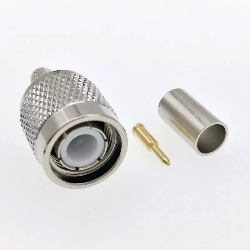 10 шт. TNC Штекерный обжимной соединитель RG58 RG142 RG223 LMR195 50-3 Кабели RF соединитель 
10 шт. TNC Штекерный обжимной соединитель RG58 RG142 RG223 LMR195 50-3 Кабели RF соединитель