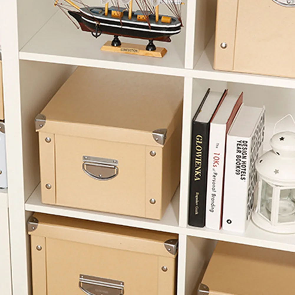 Collapsible Storage Box Coated Paper Waterproof Clothes Storage Cubes with Lid Handle Multi Function Organizer for Home Office
Collapsible Storage Box Coated Paper Waterproof Clothes Storage Cubes with Lid Handle Multi Function Organizer for Home Office