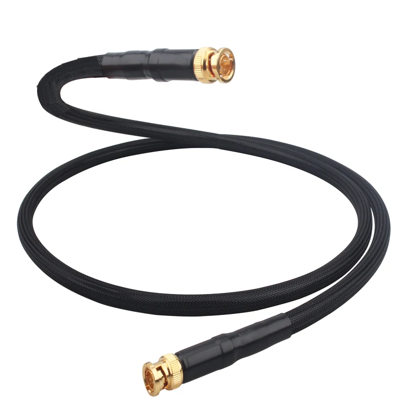 

Чистый серебристый BNC цифровой коаксиальный кабель HD видео кабель DI Радио Частота SMA HiFi аудио кабели