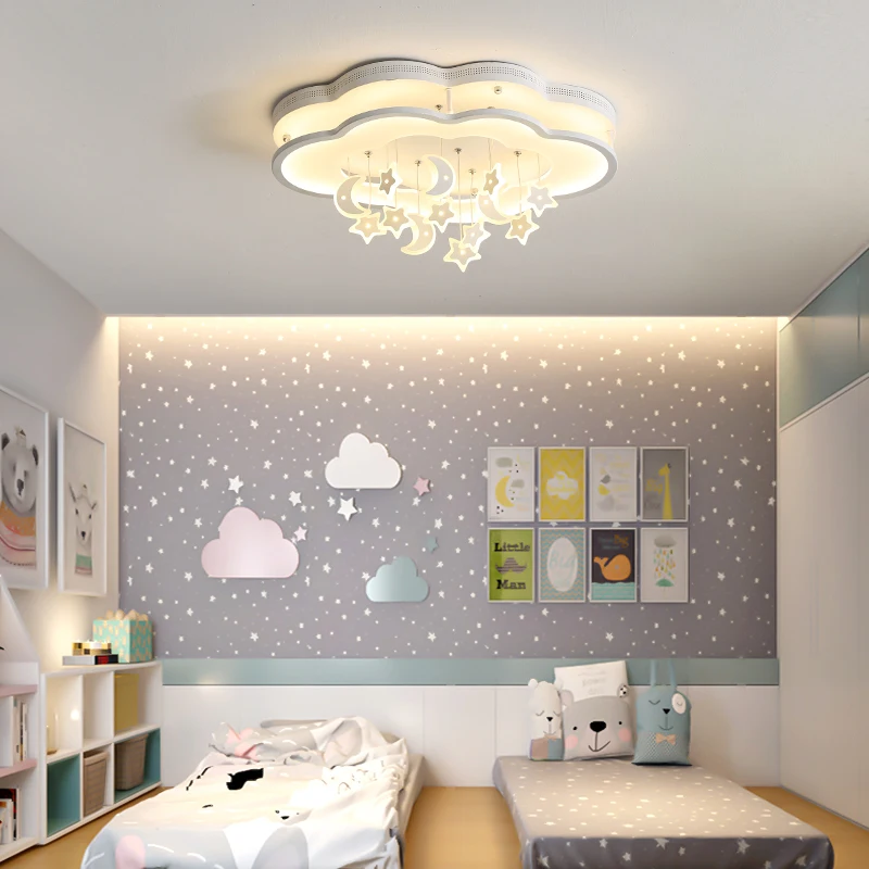 Светодиодный светильник для детской комнаты лампа со звездами и Луной на крышу