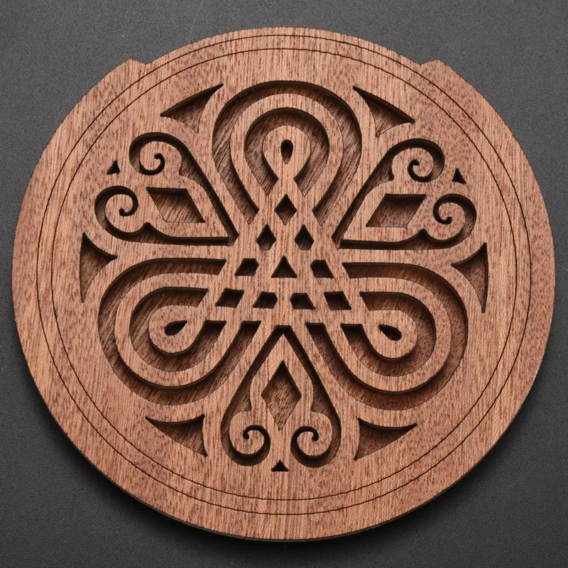 Guitar Wooden Soundhole Sound Hole Cover Block Feedback Buffer Mahogany Wood for EQ Acoustic Folk Guitars
Guitar Wooden Soundhole Sound Hole Cover Block Feedback Buffer Mahogany Wood for EQ Acoustic Folk Guitars