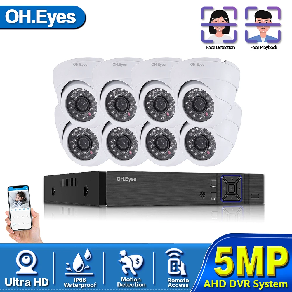 Ultra HD AHD H.265 8CH 1080P 5MP DVR Kit 5.0MP Security Cameras System 8*5.0MP Day Night Vision CCTV Home Security with 2TB HDD
Ultra HD AHD H.265 8CH 1080P 5MP DVR Kit 5.0MP Security Cameras System 8*5.0MP Day Night Vision CCTV Home Security with 2TB HDD