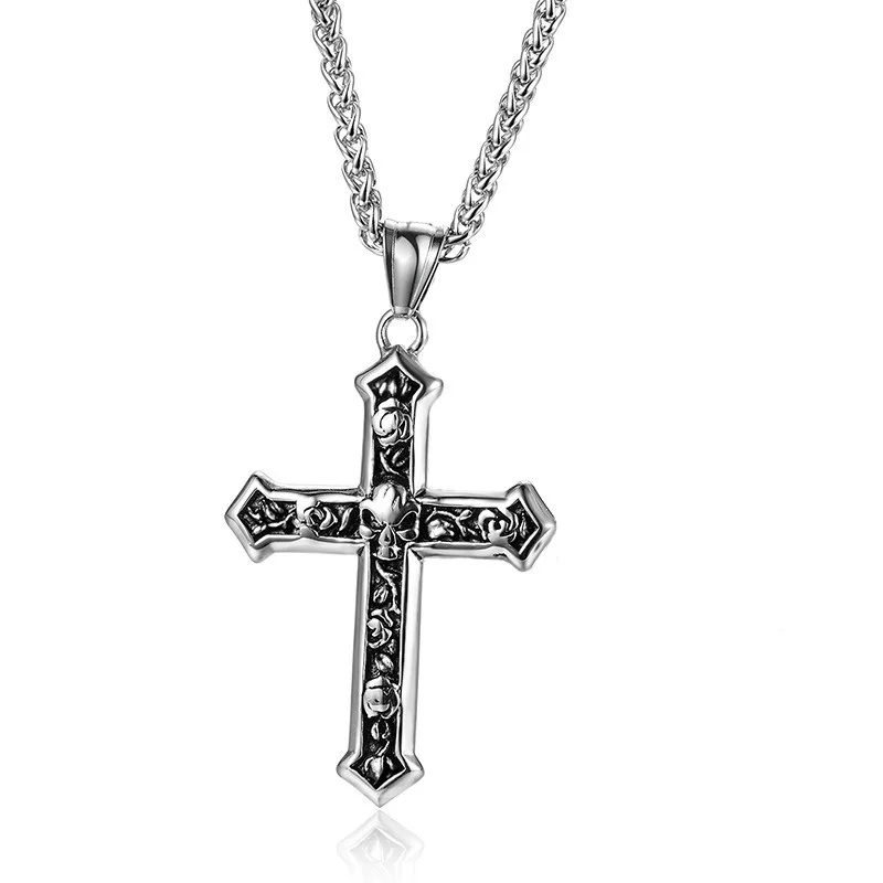 explosion ghost head cross pendant star hip hop American necklaces trendy male stainless steel necklaces wholesale
explosion ghost head cross pendant star hip hop American necklaces trendy male stainless steel necklaces wholesale