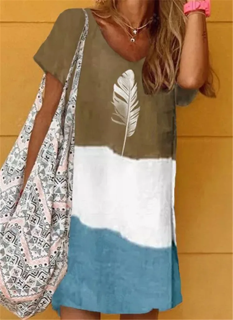 Large size Women's Dresses 2021 Fashion stripe print V-neck dress Vestido Robe Summer loose short-sleeved Dresses party dress
Large size Women's Dresses 2021 Fashion stripe print V-neck dress Vestido Robe Summer loose short-sleeved Dresses party dress