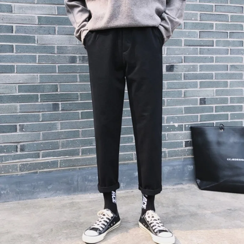 Men's Solid Color Casual Pants Korean Fashion Loose Straight-leg Pants Men Harajuku Streetwear Wide-leg Pants Ankle-length Pants 
Men's Solid Color Casual Pants Korean Fashion Loose Straight-leg Pants Men Harajuku Streetwear Wide-leg Pants Ankle-length Pants