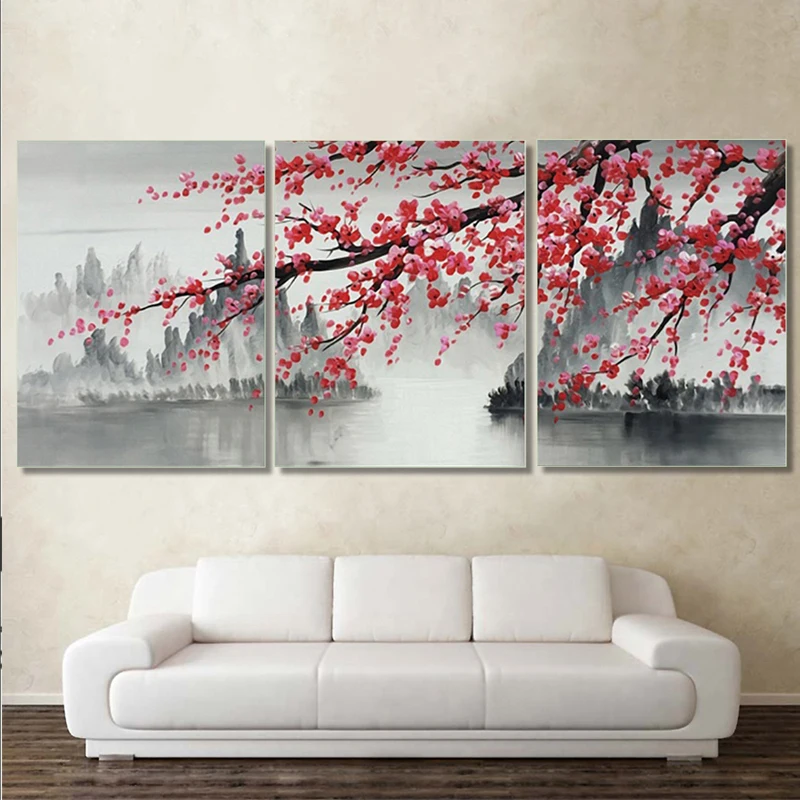 Triptych Plum blossom diamond painting kits 3 pannel landscape diamond embroidery full square round drill diamond Mosaic picture
Triptych Plum blossom diamond painting kits 3 pannel landscape diamond embroidery full square round drill diamond Mosaic picture