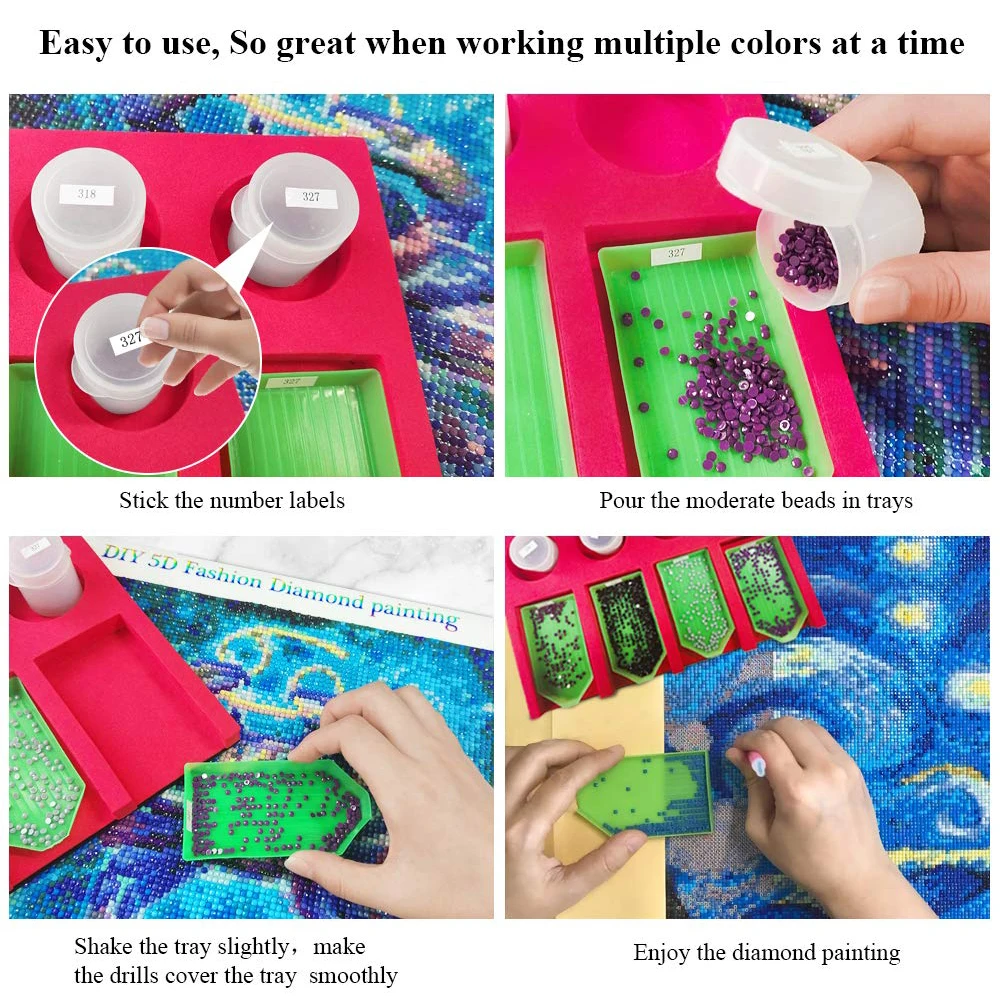 Diamond Painting Tray Organizer Multi-Boat Diamond Painting Accessories for Art Craft DIY Painting for Adults
Diamond Painting Tray Organizer Multi-Boat Diamond Painting Accessories for Art Craft DIY Painting for Adults