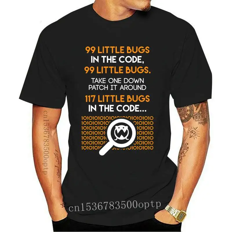 Coding 99 Little Bugs Computer Coder Tshirts Oversize Cotton Custom Short Sleeve Tshirt Men
Coding 99 Little Bugs Computer Coder Tshirts Oversize Cotton Custom Short Sleeve Tshirt Men