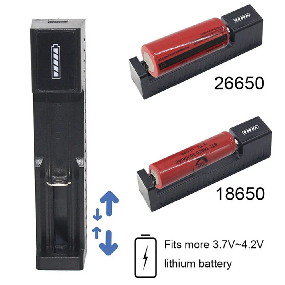 Universal 1 slot Battery USB Charger Smart Chargering for Rechargeable Batteries Li-ion 18650 26650
Universal 1 slot Battery USB Charger Smart Chargering for Rechargeable Batteries Li-ion 18650 26650