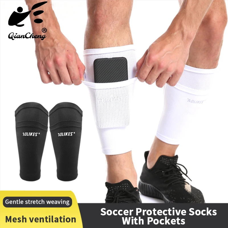 1 pair Soccer Protective Socks With Pockets Football Shin Guard Pads Leg Sleeves Support Children Adult Calf Protective Socks
1 pair Soccer Protective Socks With Pockets Football Shin Guard Pads Leg Sleeves Support Children Adult Calf Protective Socks