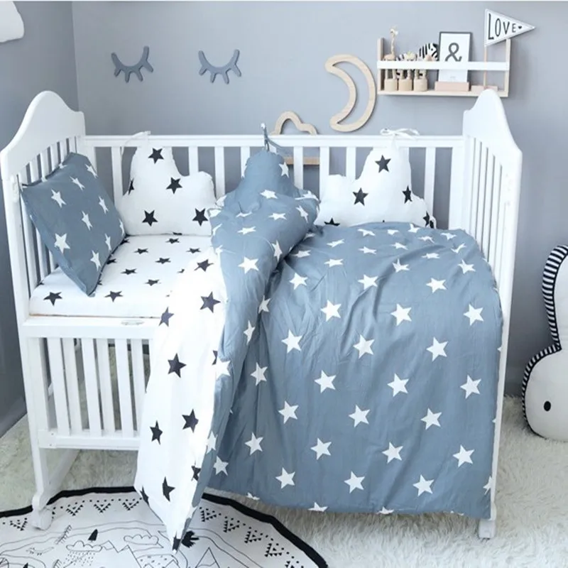 3Pcs Baby Bedding Set Cotton Star Star Pattern Infant Crib AB Side Pillowcase Duvet Cover Newborn Cot Bed Flat Sheet Baby Bed Se
3Pcs Baby Bedding Set Cotton Star Star Pattern Infant Crib AB Side Pillowcase Duvet Cover Newborn Cot Bed Flat Sheet Baby Bed Se