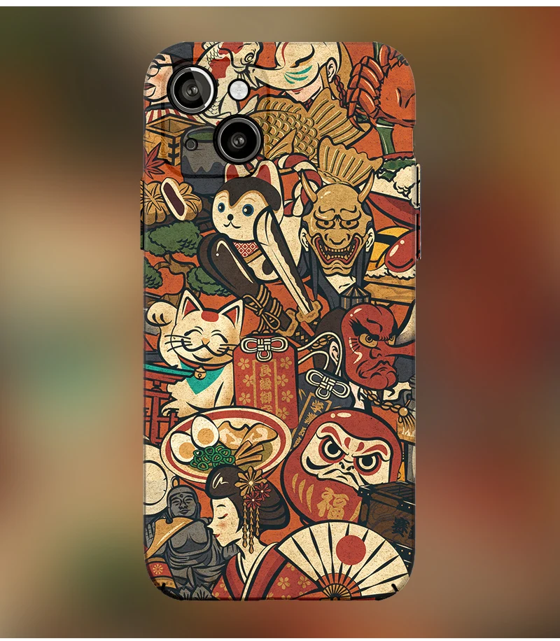 

Japanese Ukiyoe Shrine Ghost phone case cover For Iphone 13 pro max 12 pro max 11 pro max