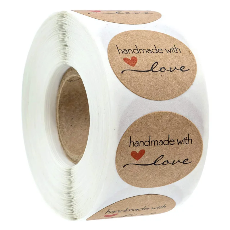 round"Handmade with love" Stickers seal labels roll sticker for Package decorate handmade sticker stationery supplies50-500pcs
round"Handmade with love" Stickers seal labels roll sticker for Package decorate handmade sticker stationery supplies50-500pcs
