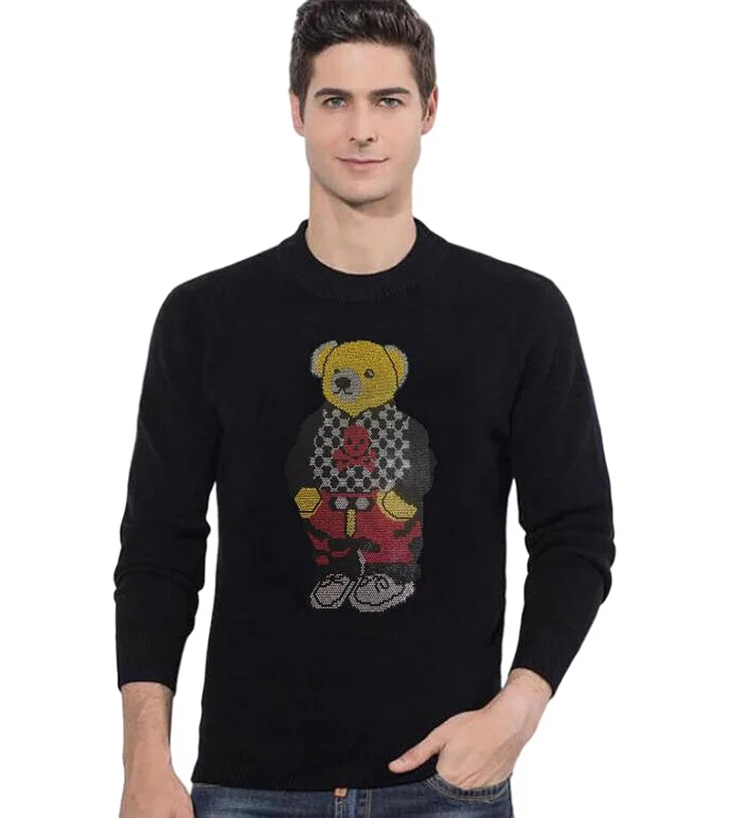 Anime Lovely Hot drill bear Sweater Cartoon Bear winter Oversized male Top quality Rhinestones Streetwear
Anime Lovely Hot drill bear Sweater Cartoon Bear winter Oversized male Top quality Rhinestones Streetwear