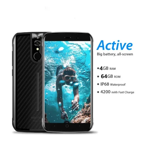 

Vernee V1 4G Cellphone 5.5" Android 7.0 Helio P25 Octa Core 4GB+64GB smartphone 16.0MP NFC IP68 Waterproof 4200mAh Mobile phone