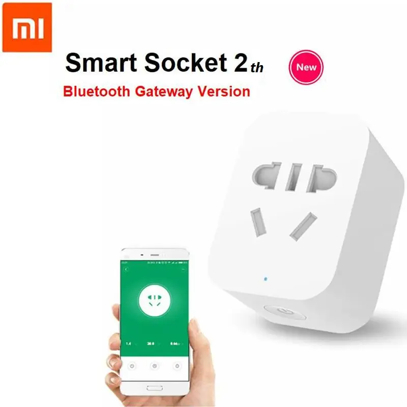

Умная розетка XIAOMI Mi Smart WiFi, 2 штекера, версия шлюза bluetooth, адаптер дистанционного управления, работает с умным домом Xiaomi Mijia Mi Home