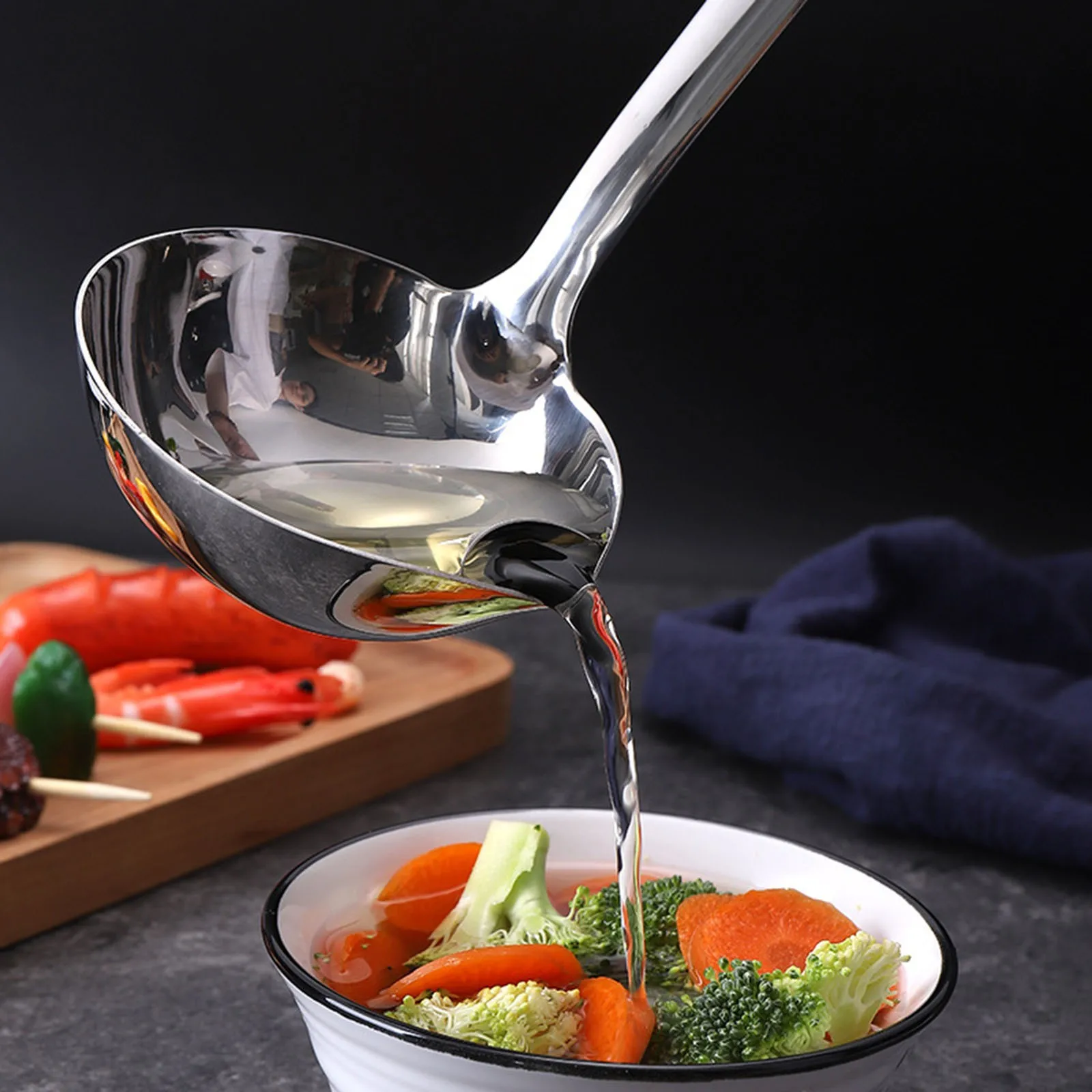 Gravy Oil Soup Fat Separator Colander Spoon Filter Grease Kitchen Accessories Cooking Tools Home Gadgets Supplies
Gravy Oil Soup Fat Separator Colander Spoon Filter Grease Kitchen Accessories Cooking Tools Home Gadgets Supplies