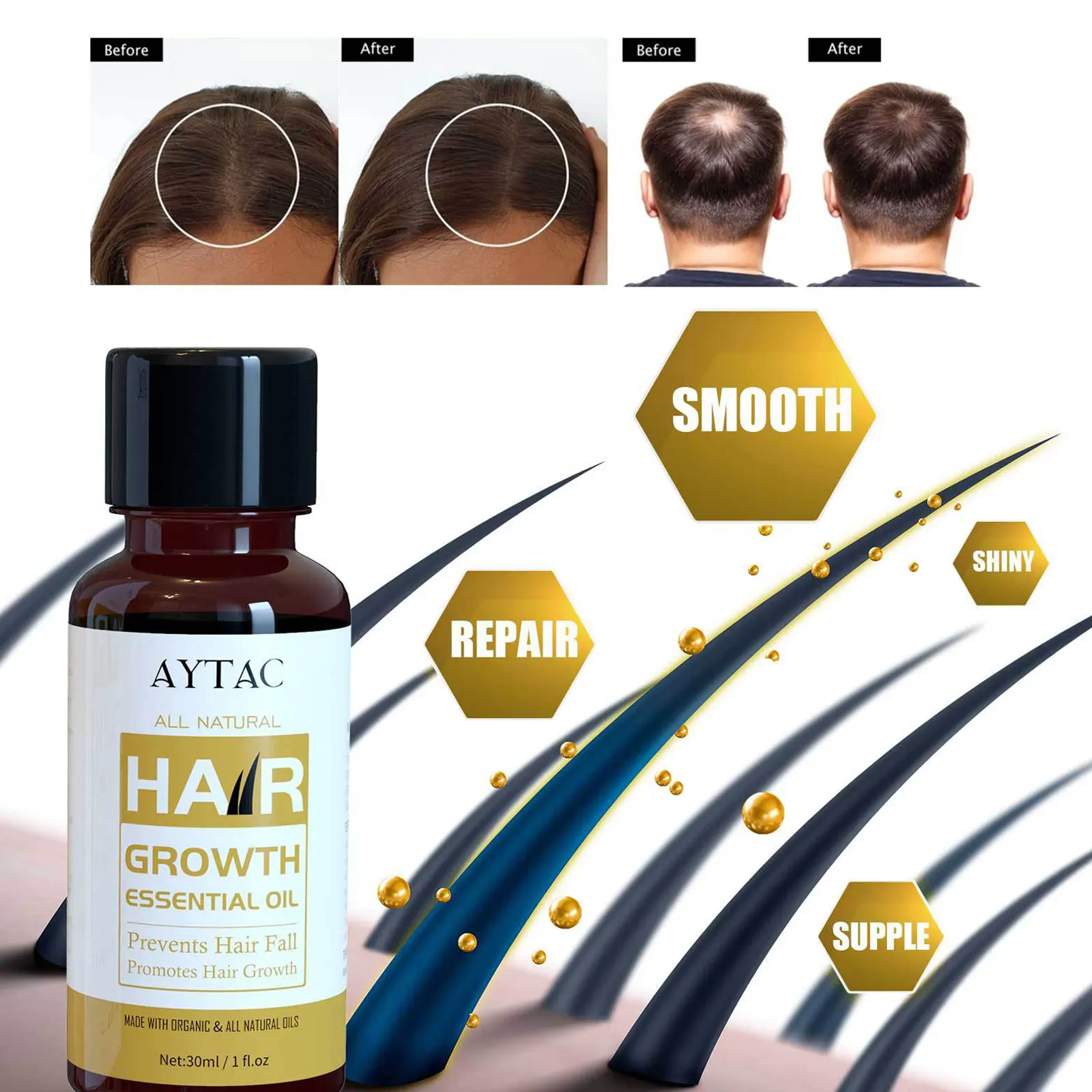 Эссенция для роста волос мощная сыворотка с эфирным маслом восстановления и