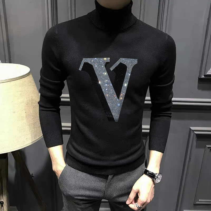 New Letter Element Autumn And Winter Men's Turtleneck Sweater Warm Tops High-Quality Fabric Long-Sleeved Knit Hot-Selling
New Letter Element Autumn And Winter Men's Turtleneck Sweater Warm Tops High-Quality Fabric Long-Sleeved Knit Hot-Selling