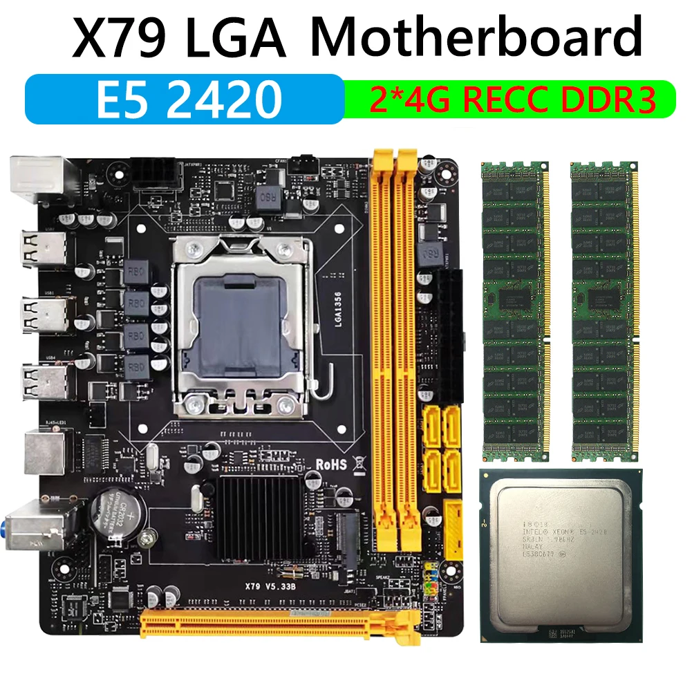 Материнская плата X79 LGA 1356 + E5 2420 ЦП + 2x4G/8G DDR3 ECC ПАМЯТЬ НАБОР ДЛЯ ПК плата для процессора Xeon E5 комплект аксессуаров для настольного компьютера
Материнская плата X79 LGA 1356 + E5 2420 ЦП + 2x4G/8G DDR3 ECC ПАМЯТЬ НАБОР ДЛЯ ПК плата для процессора Xeon E5 комплект аксессуаров для настольного компьютера