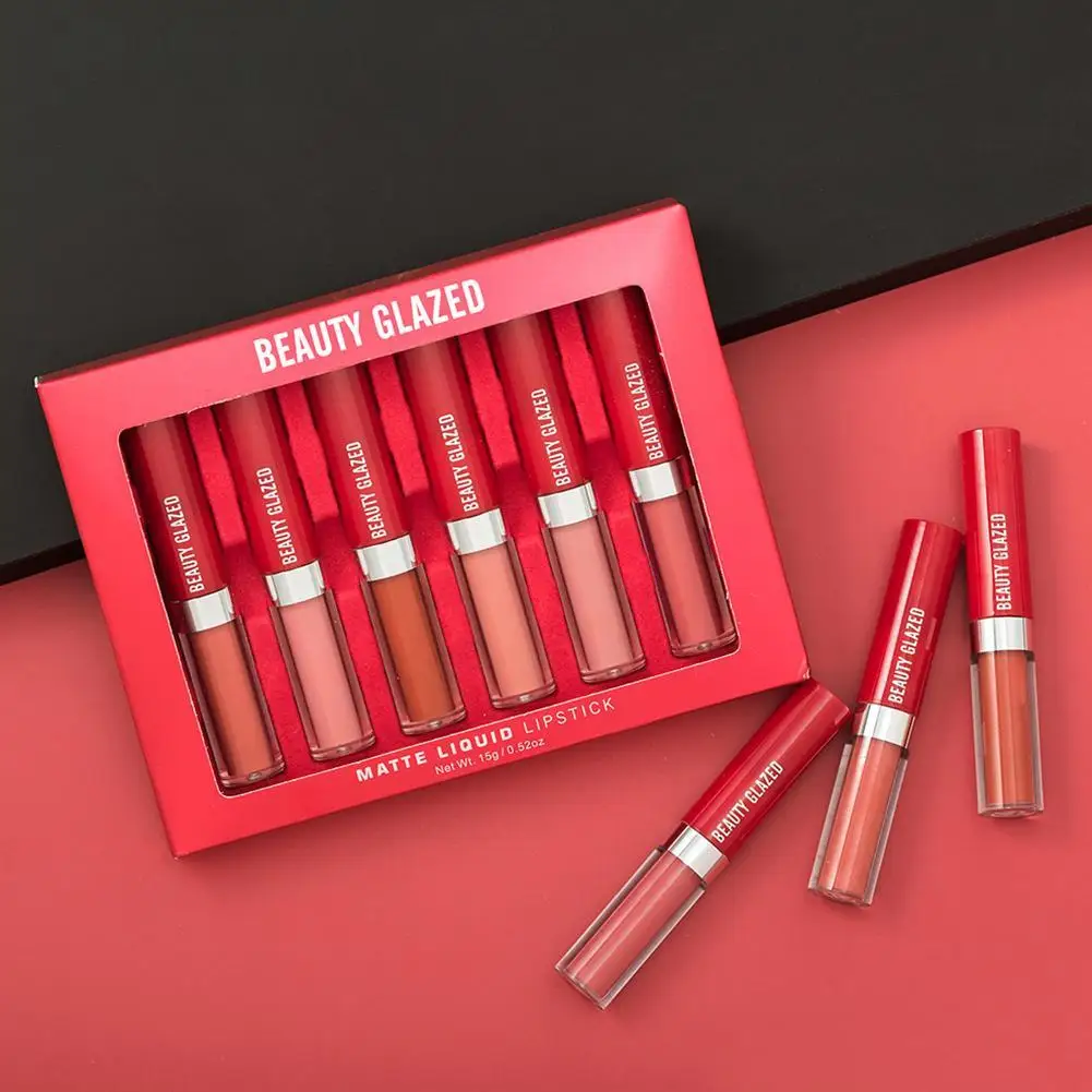 6Pcs Lip Glaze Set Non-stick Matte Long-lasting Waterproof Cosmetic Lip Gloss moisturizing O6T4
6Pcs Lip Glaze Set Non-stick Matte Long-lasting Waterproof Cosmetic Lip Gloss moisturizing O6T4