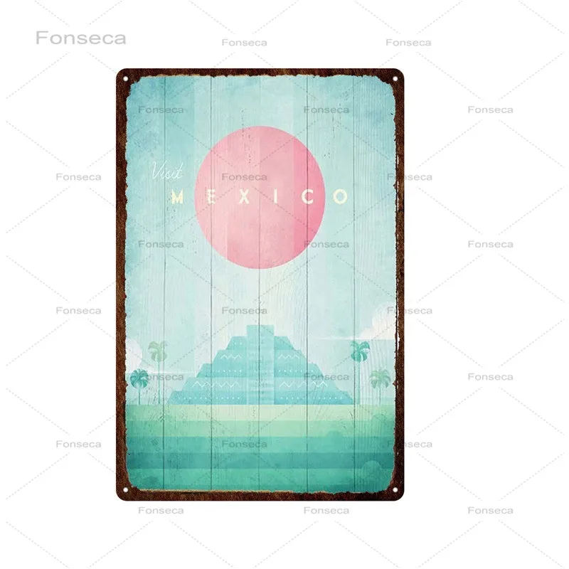 Famous World Travel City Landscape Series Attractions Metal Signs Wall Art Tin Poster For Living Room Decoration Iron Painting
Famous World Travel City Landscape Series Attractions Metal Signs Wall Art Tin Poster For Living Room Decoration Iron Painting