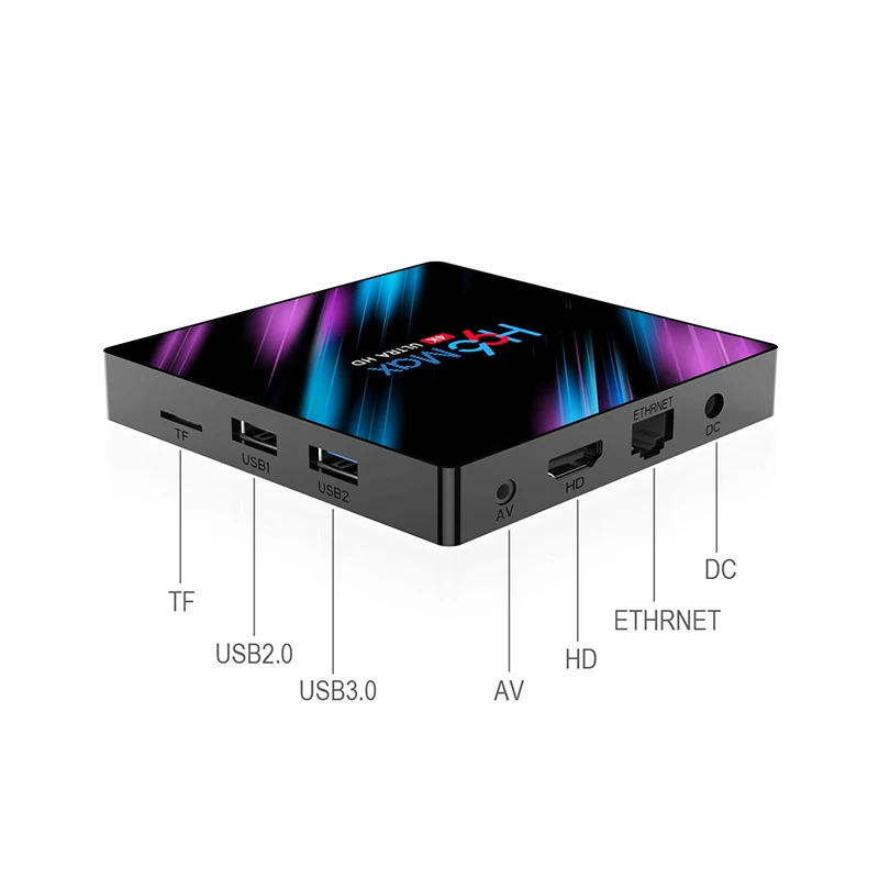 Модернизированный H96 MAX RK3318 Смарт ТВ коробка Android 9 0 Dual Band 2 4 г/5G Wi Fi Bluetooth4.0 4K