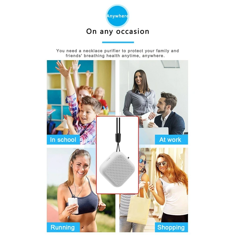 2 Pcs Air Purifier Personal Wearable Mini Portable 250MAh Battery Negative Ion Hanging Neck Car Air Purifier
2 Pcs Air Purifier Personal Wearable Mini Portable 250MAh Battery Negative Ion Hanging Neck Car Air Purifier