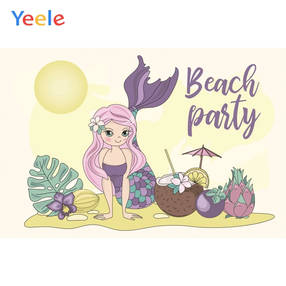 Lovely Mermaid Beach Moon Coconut Fruit Baby Birthday Party Backdrop Photography Custom Photographic Background For Photo Studio
Lovely Mermaid Beach Moon Coconut Fruit Baby Birthday Party Backdrop Photography Custom Photographic Background For Photo Studio