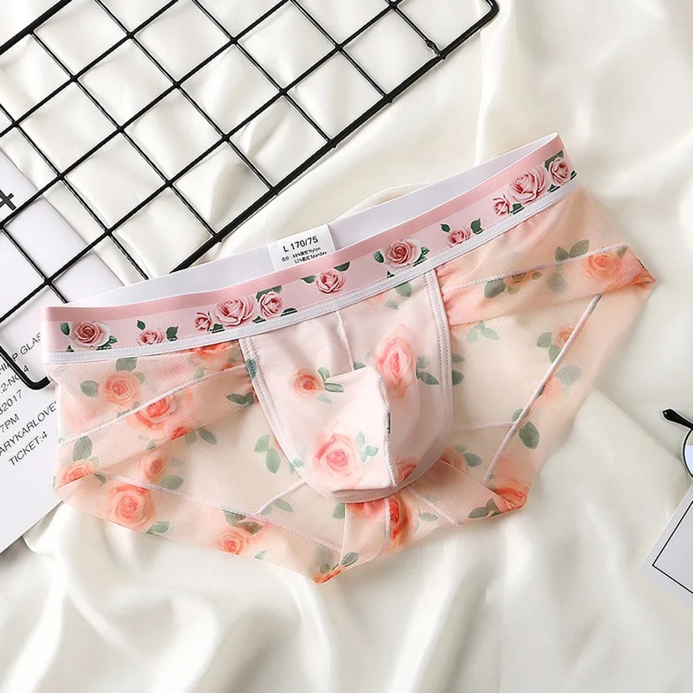 Men Sexy Sheer Flowers Briefs Bulge Pouch Underwear Low-waist Ultra-thin Panties Men's Briefs Low Waist Transparent Mesh
Men Sexy Sheer Flowers Briefs Bulge Pouch Underwear Low-waist Ultra-thin Panties Men's Briefs Low Waist Transparent Mesh