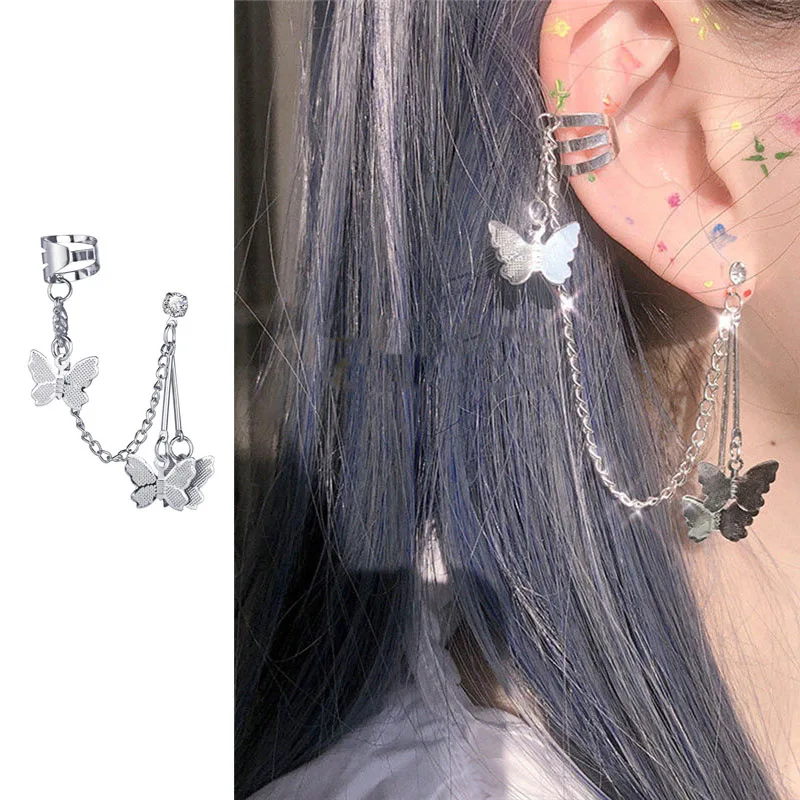 2021 Fashion Butterfly Clip Earrings Ear Hook Stainless Steel Ear Clips Double Pierced Earring Earrings Women Girls Jewelry
2021 Fashion Butterfly Clip Earrings Ear Hook Stainless Steel Ear Clips Double Pierced Earring Earrings Women Girls Jewelry