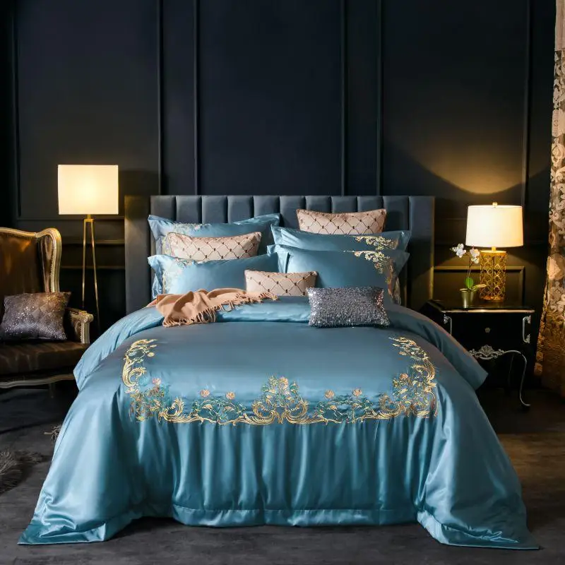 Luxury Bamboo cotton European classic Bedding set Embroidery Silky Duvet cover Bedsheet Pillowcases Queen King size 4pcs
Luxury Bamboo cotton European classic Bedding set Embroidery Silky Duvet cover Bedsheet Pillowcases Queen King size 4pcs