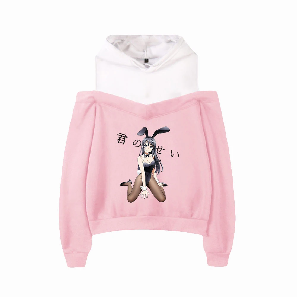 Bunny Girl Seishun Buta Yaro Off-shoulder Hoodies Sweatshirts Printed Sexy Women's Wear Autumn/winter Pullovers
Bunny Girl Seishun Buta Yaro Off-shoulder Hoodies Sweatshirts Printed Sexy Women's Wear Autumn/winter Pullovers