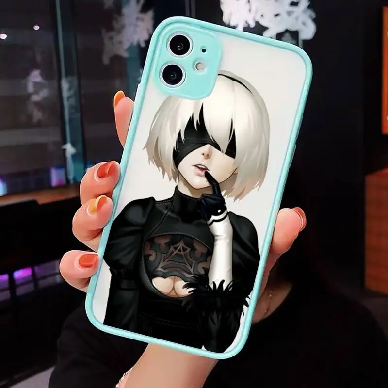 Anime Nier Automata 2b Phone Case Matte Transparent for iPhone 7 8 11 12 s mini pro X XS XR MAX Plus cover funda
Anime Nier Automata 2b Phone Case Matte Transparent for iPhone 7 8 11 12 s mini pro X XS XR MAX Plus cover funda