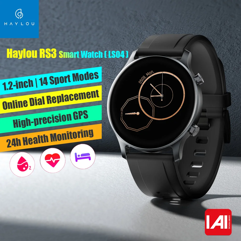 Смарт-часы Haylou RS3 LS04 Bluetooth 5 0 GPS 5ATM водонепроницаемые спортивные часы с